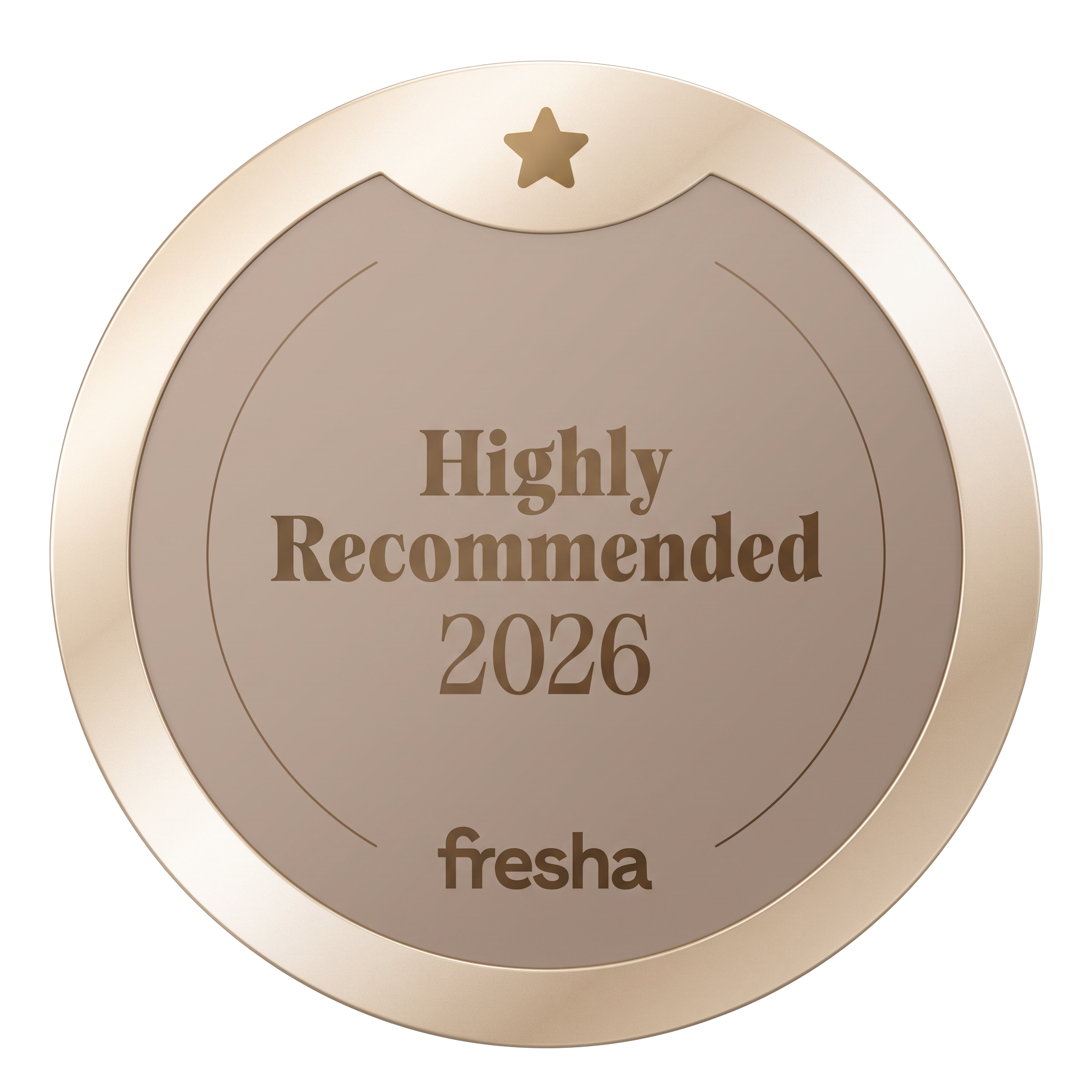 2026 Fresha Highly Recommended badge