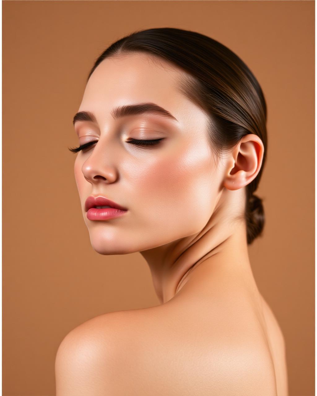 Portrait in soft profile with a natural, relaxed expression